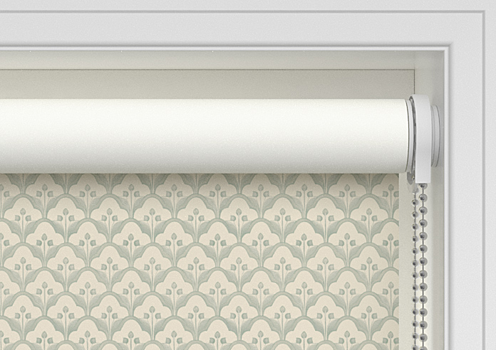 Trellis Prints, Scallop and Bud Green - Twist&Fit Roller Blind - Image 10